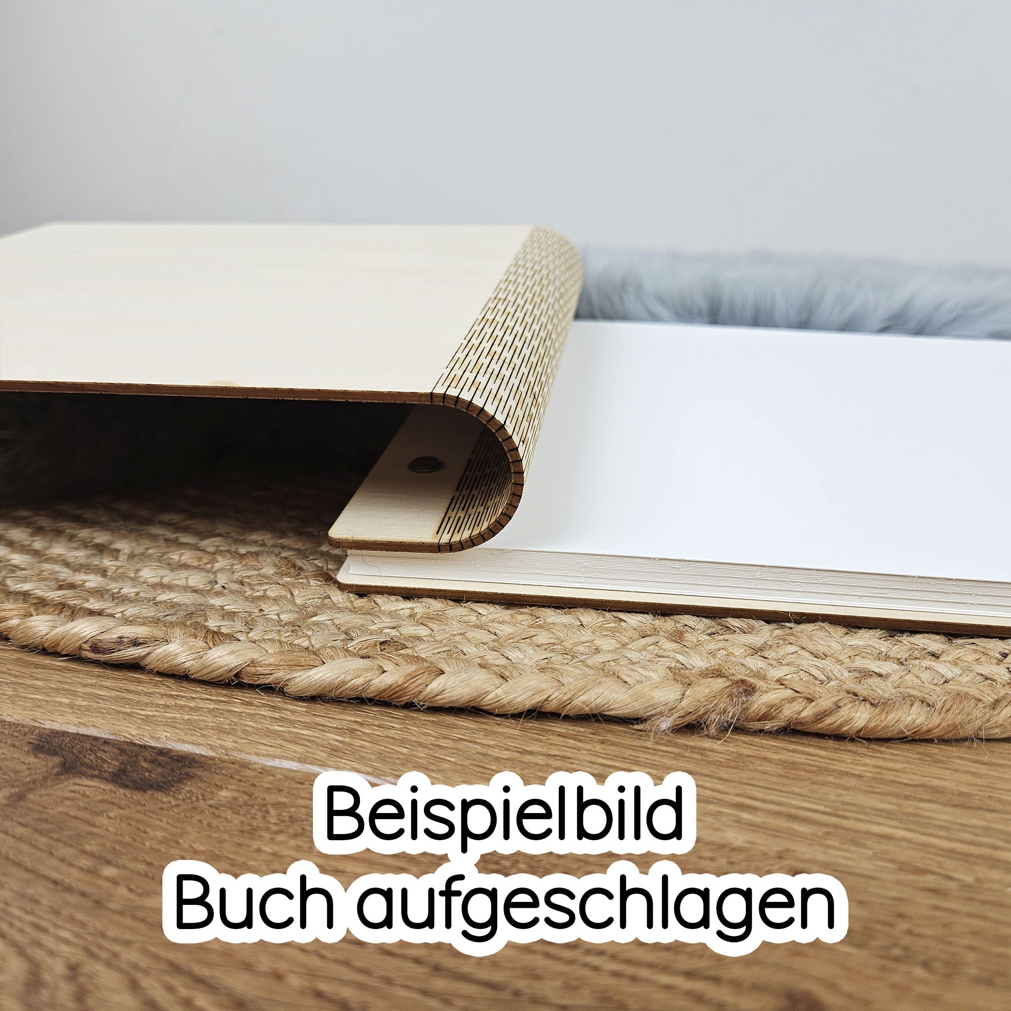 Personalisiertes Holz-Gästebuch Geburtstag, Farbwahl, Motiv "geschriebene Zahl", Holzbuch