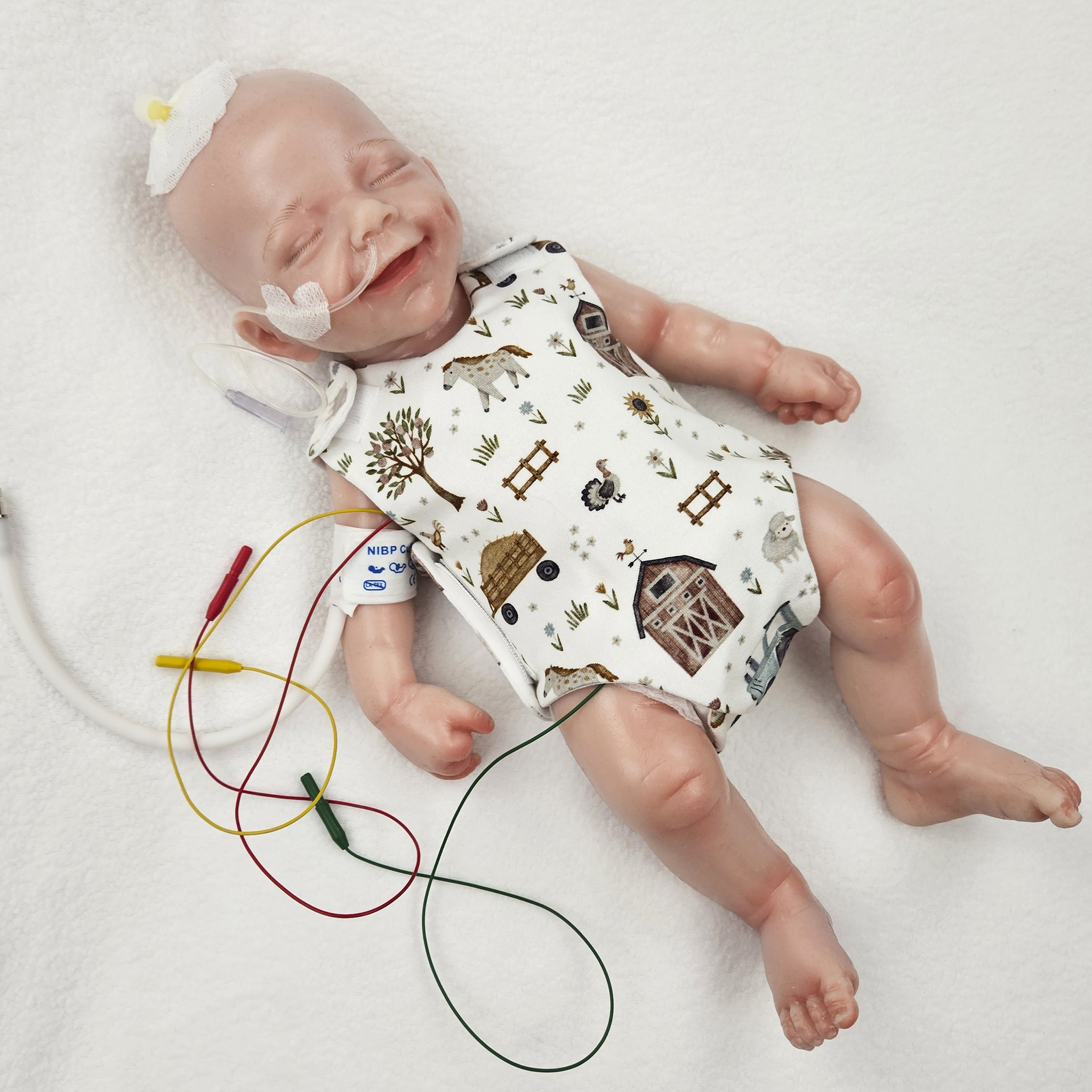 Adaptiver Frühchen Body "Bauernhof"