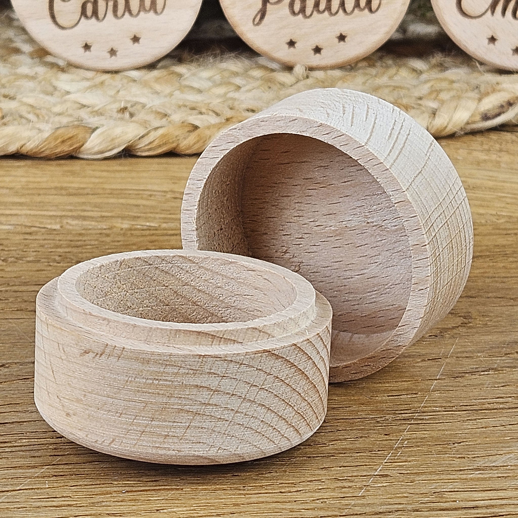 Personalisierte Holzdose Nabelschnur / Erste Locke/ kleine Schätze mit Wunschname-Gravur, Holzdose Buchenholz, Schatzdose, Schatzkiste