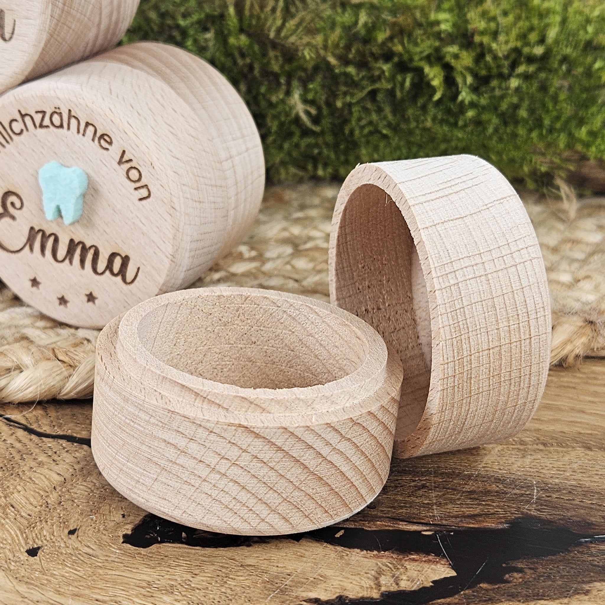 Personalisierte Holzdose Nabelschnur / Erste Locke/ kleine Schätze mit Wunschname-Gravur, Holzdose Buchenholz, Schatzdose, Schatzkiste