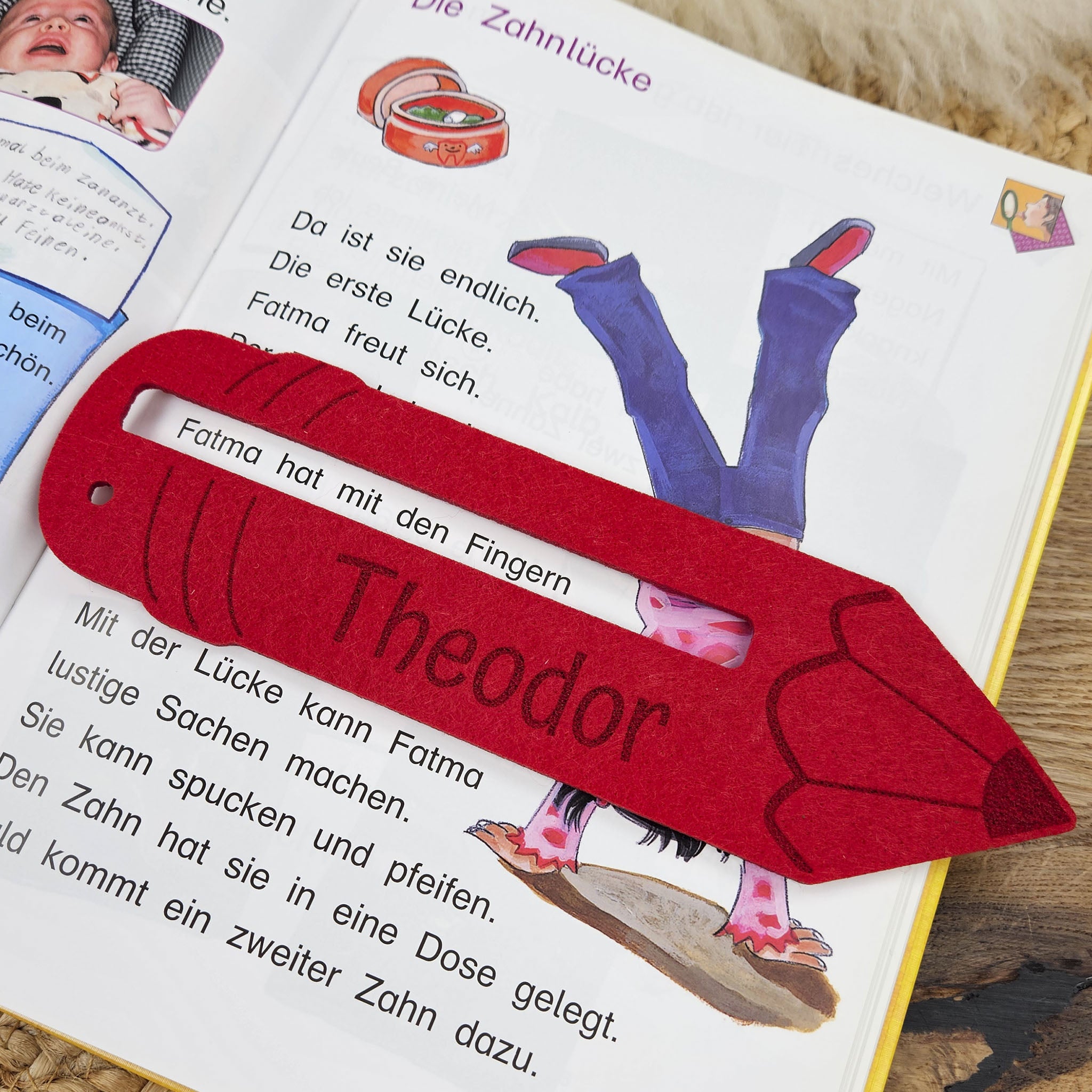 Personalisierte Lesehilfe "Buntstift" für Leseanfänger zum Schulstart, Einschulung, Schultüte, Schulanfang Grundschule