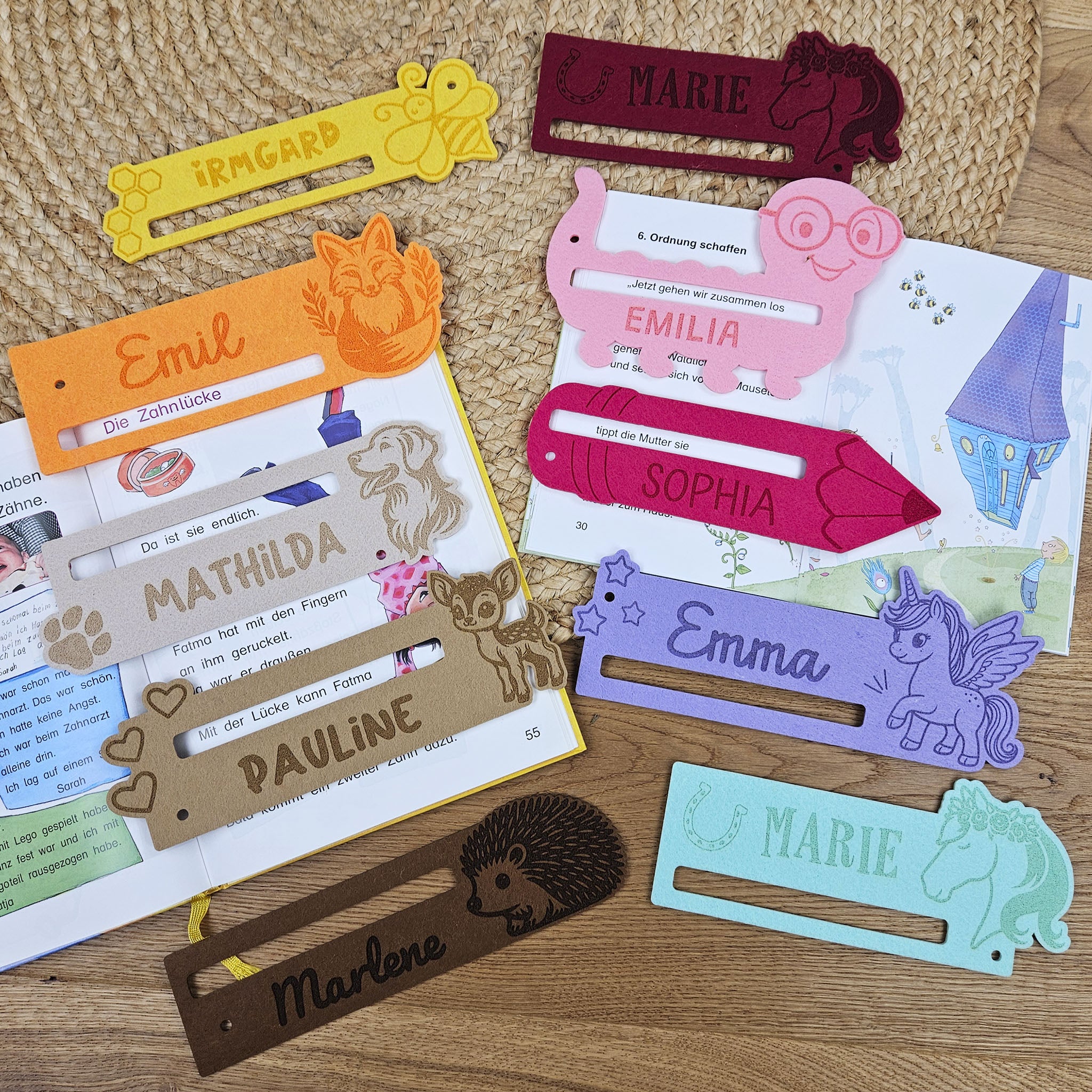 Personalisierte Lesehilfe "Rehkitz" für Leseanfänger zum Schulstart, Einschulung, Schultüte, Schulanfang Grundschule
