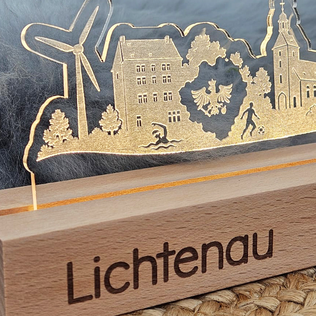 Skyline LICHTENAU - Tischlampe Stadt Lichtenau, Nachtlicht, Homdeko