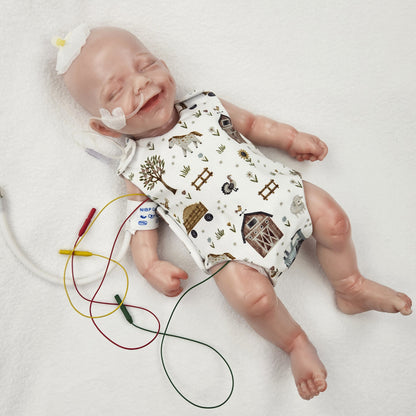 Adaptiver Frühchen Body "Bauernhof"