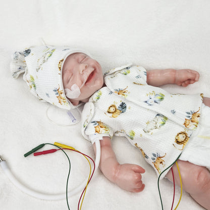 Adaptives Frühchen Shirt/Bodywrap "Safari" Waffelpique