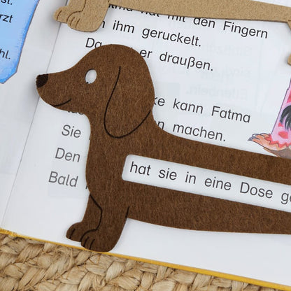 Große Lesehilfe Dackel, Lesedackel, Leseanfänger zum Schulstart, Einschulung, Schultüte, Schulanfang Grundschule