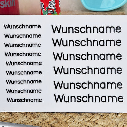 Personalisierte Rub-Ons mit Wunschnamen, Namensaufkleber für Schule, KITA &amp; Alltag