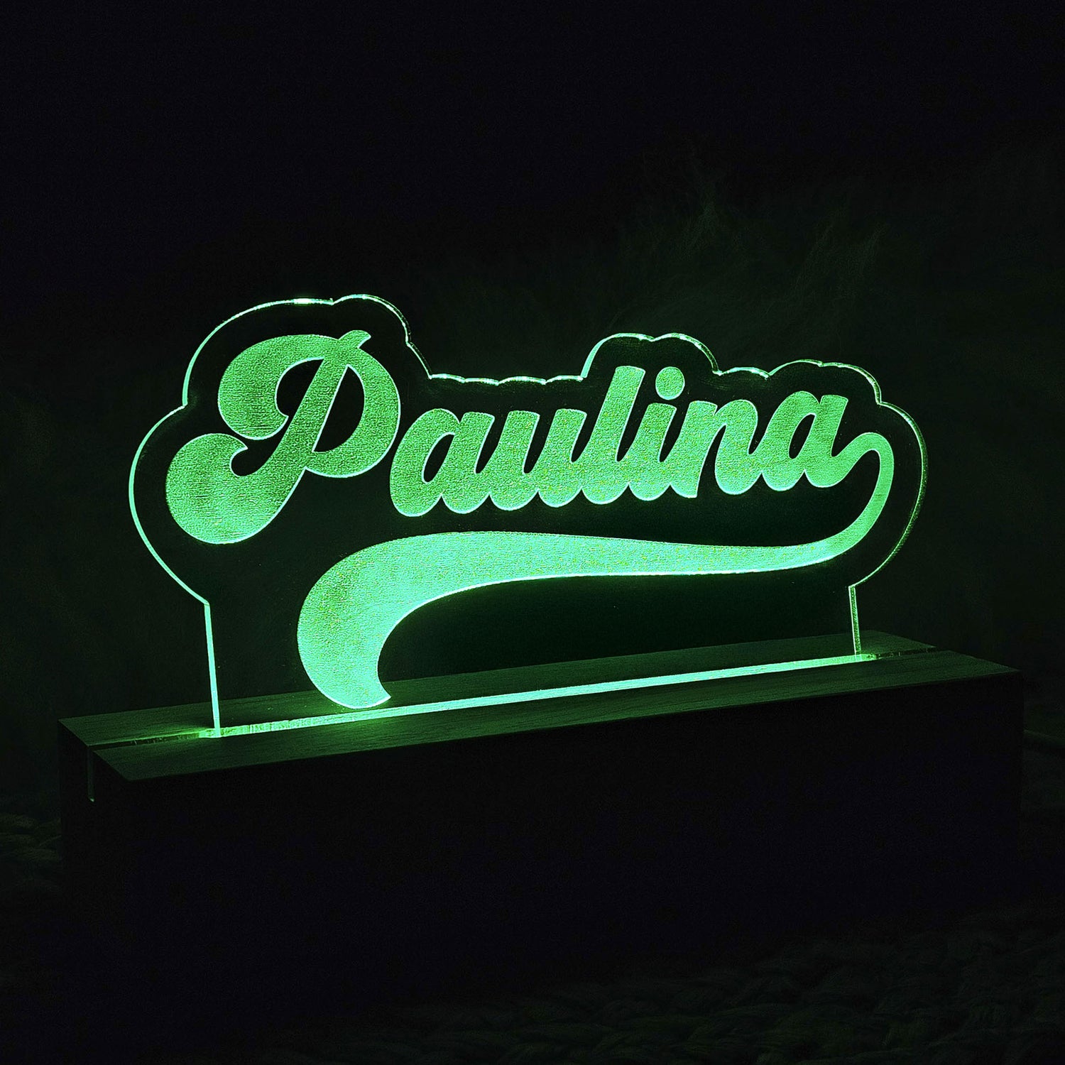 Personalisiertes Nachtlicht, 7 Farben und 2 Farbwechsel-Modi, LED Lampe mit Wunschname personalisiert, Nachtlampe