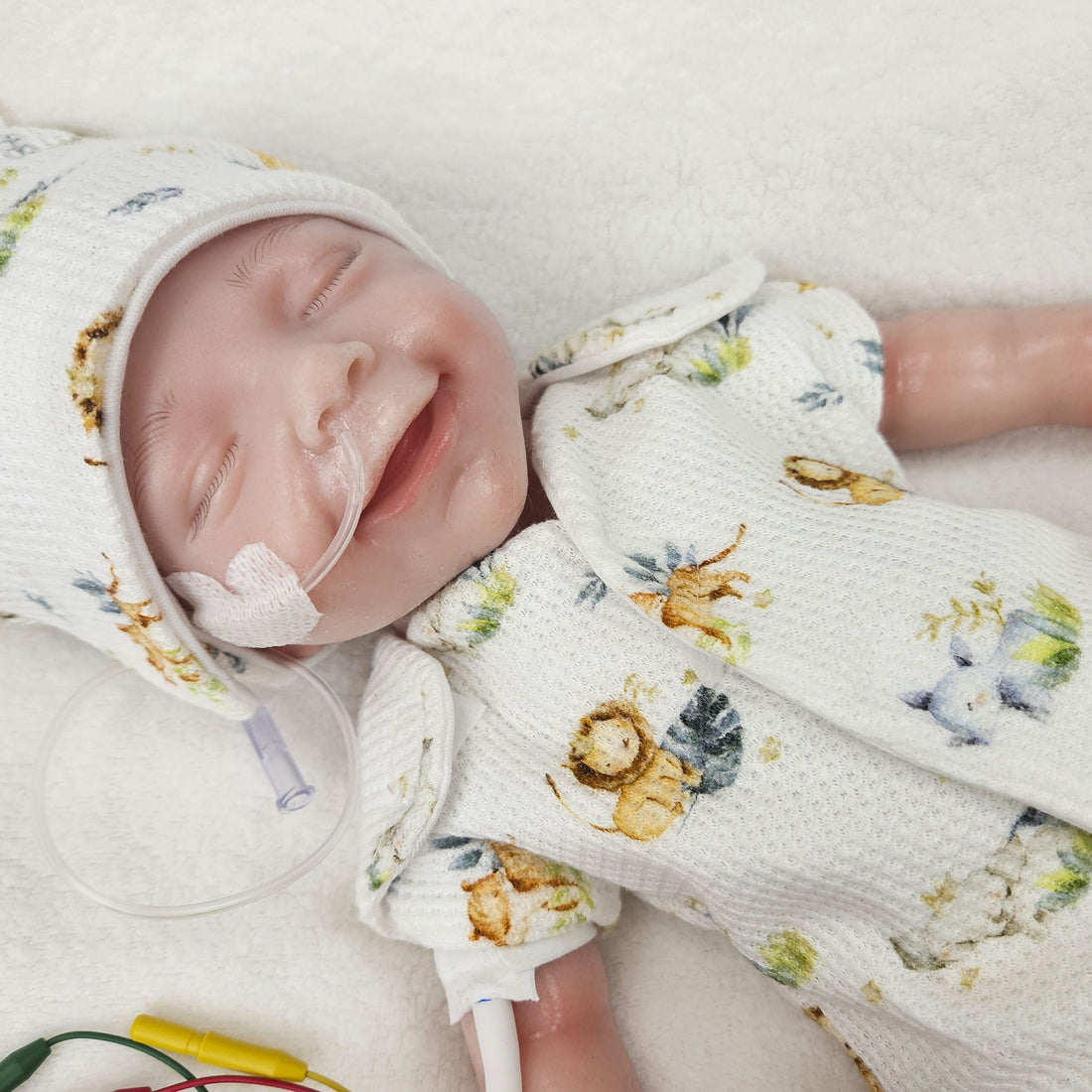 Adaptives Frühchen Shirt/Bodywrap "Safari" Waffelpique