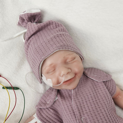 Adaptives Frühchen Shirt/Bodywrap "uni altrosa" Waffelpique