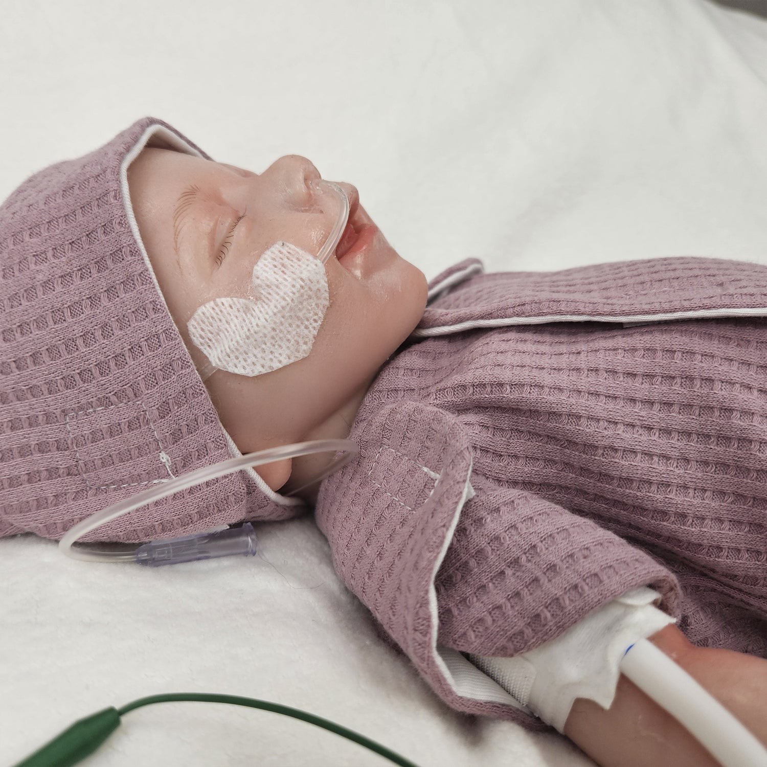 Adaptives Frühchen Shirt/Bodywrap "uni altrosa" Waffelpique