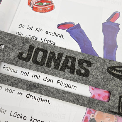 Personalisierte Lesehilfe "Dinosaurier" für Leseanfänger zum Schulstart, Einschulung, Schultüte, Schulanfang Grundschule