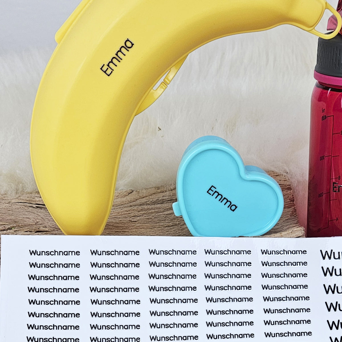 Personalisierte Rub-Ons mit Wunschnamen, Namensaufkleber für Schule, KITA &amp; Alltag