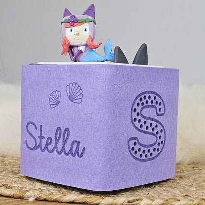 Personalisierte Tonieboxhülle, Schutzhülle für die Toniebox personalisiert, Farbwahl, Motivwahl, Wunschname, Akustiköffnung, Mädchen