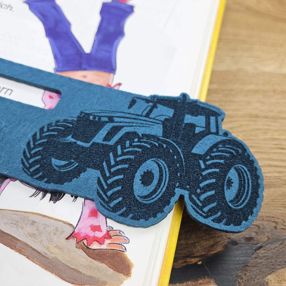 Personalisierte Lesehilfe "Trecker" für Leseanfänger zum Schulstart, Einschulung, Schultüte, Schulanfang Grundschule