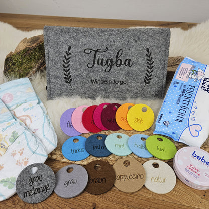 Personalisierte Windeltasche / Wickeltasche / Windeln, Farbwahl