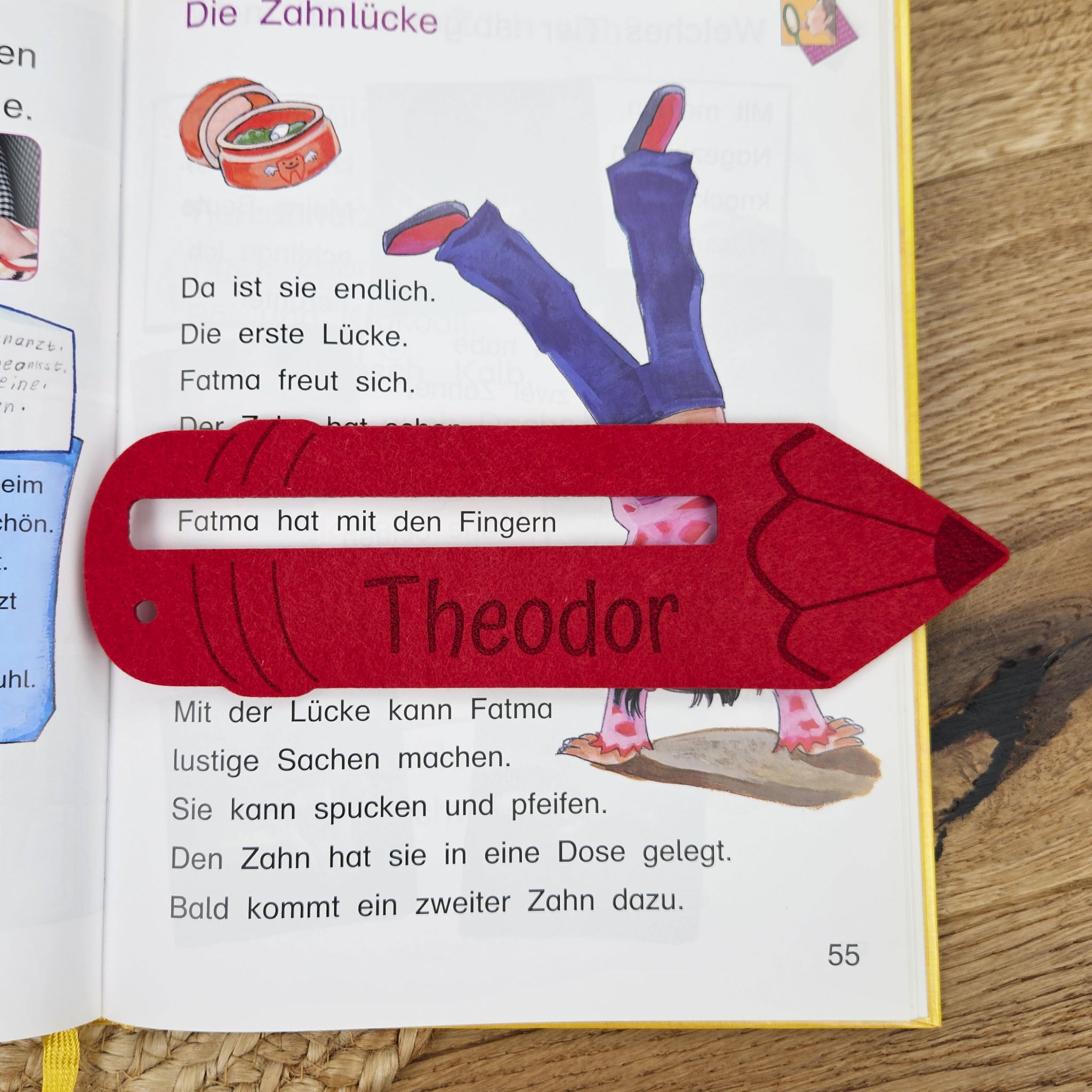 Personalisierte Lesehilfe "Buntstift" für Leseanfänger zum Schulstart, Einschulung, Schultüte, Schulanfang Grundschule