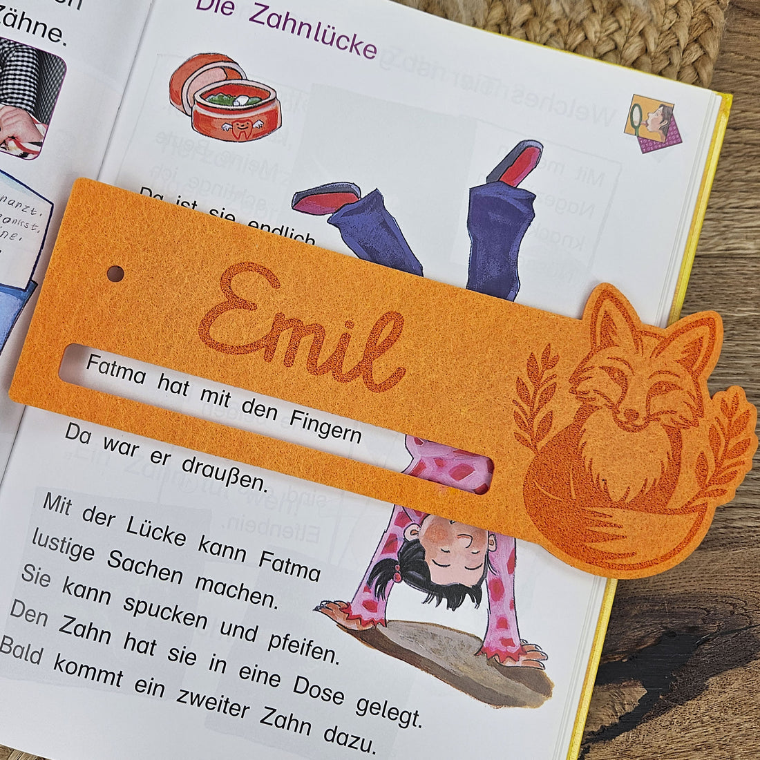 Personalisierte Lesehilfe "Fuchs" für Leseanfänger zum Schulstart, Einschulung, Schultüte, Schulanfang Grundschule