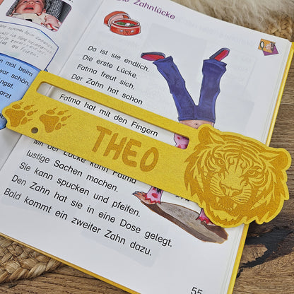 Personalisierte Lesehilfe "Tiger" für Leseanfänger zum Schulstart, Einschulung, Schultüte, Schulanfang Grundschule