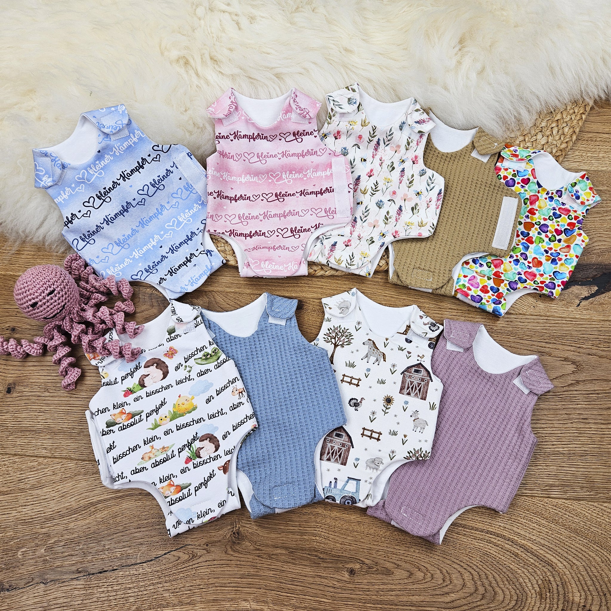 Adaptiver Frühchen Body "Bauernhof"