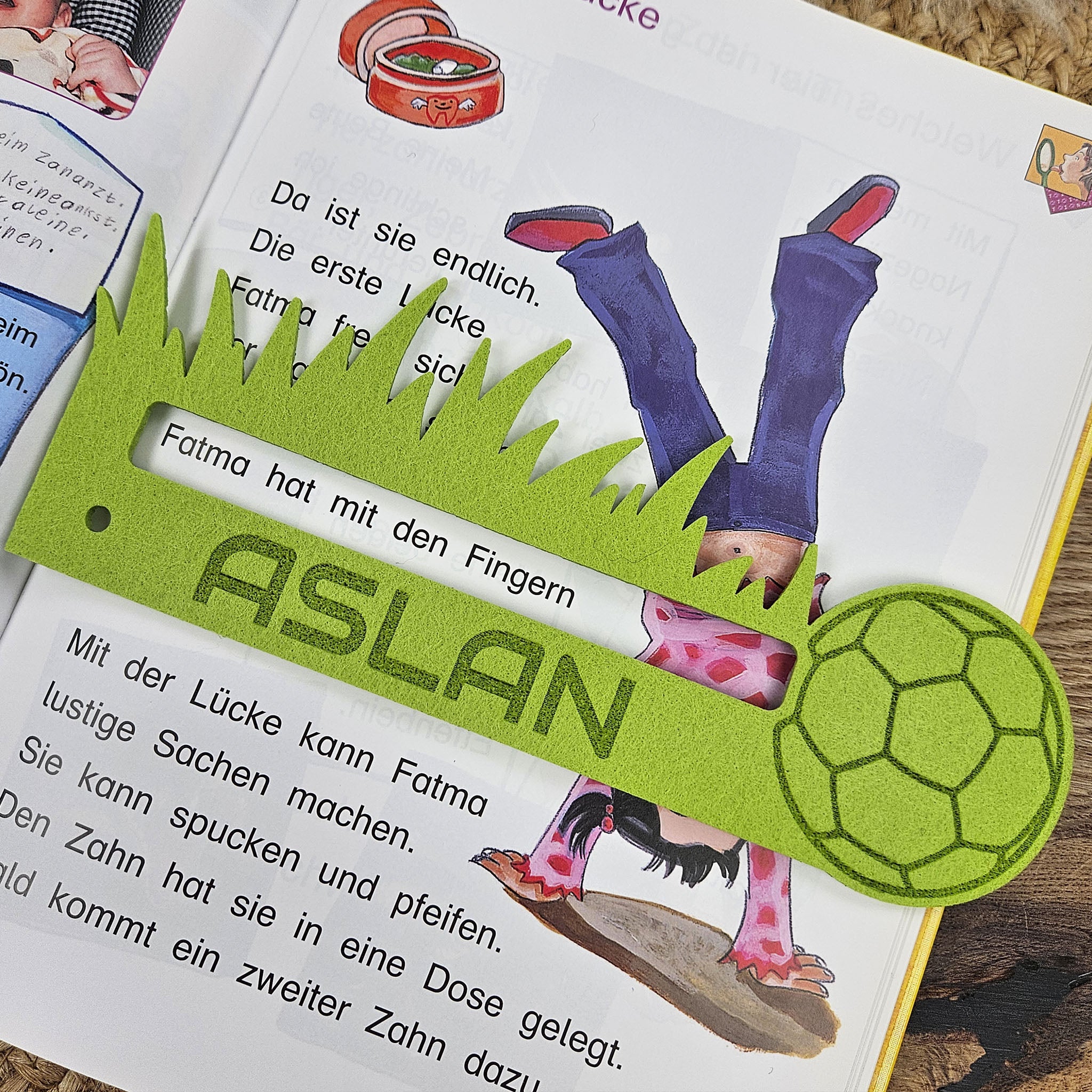 Personalisierte Lesehilfe "Fußball" für Leseanfänger zum Schulstart, Einschulung, Schultüte, Schulanfang Grundschule