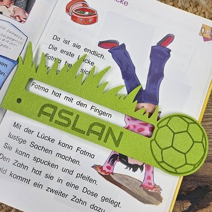 Personalisierte Lesehilfe "Fußball" für Leseanfänger zum Schulstart, Einschulung, Schultüte, Schulanfang Grundschule