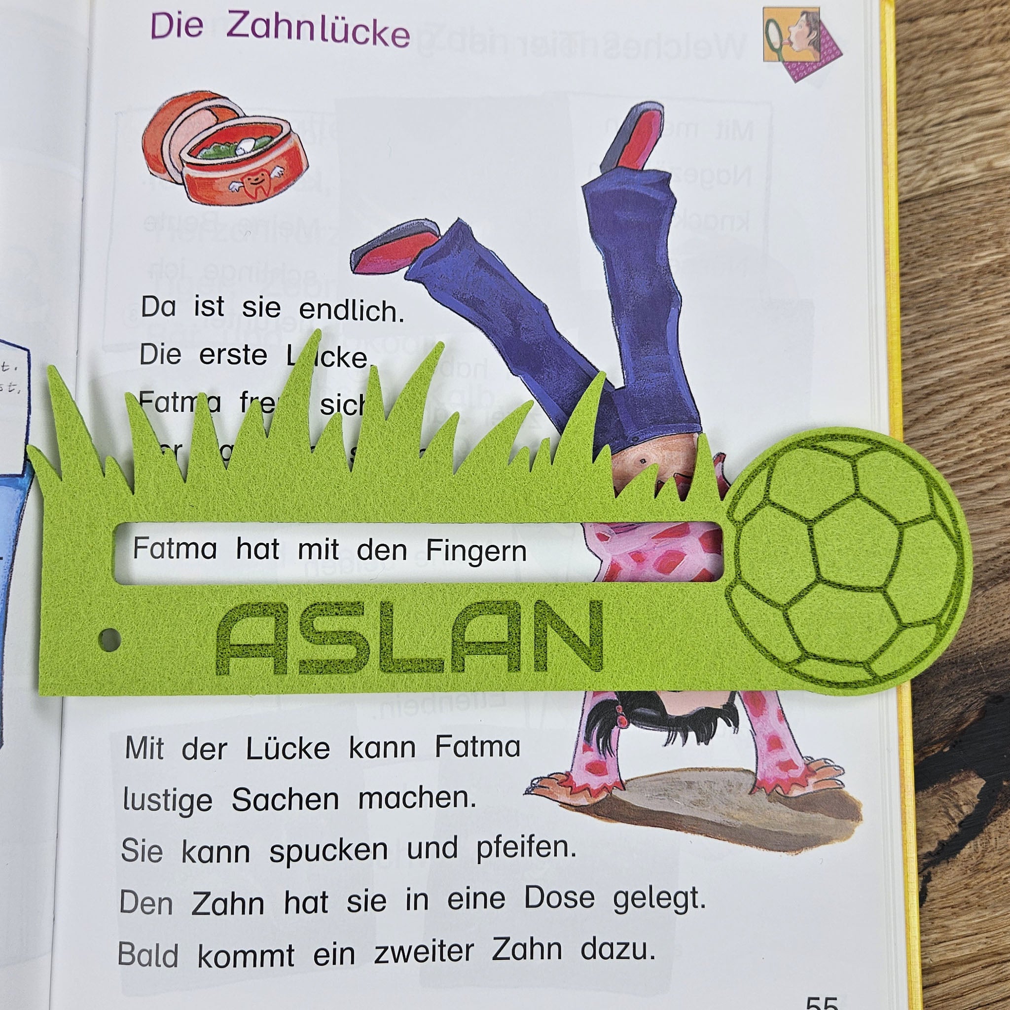Personalisierte Lesehilfe "Fußball" für Leseanfänger zum Schulstart, Einschulung, Schultüte, Schulanfang Grundschule