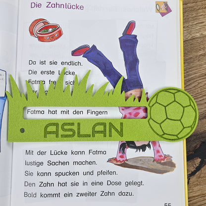 Personalisierte Lesehilfe "Fußball" für Leseanfänger zum Schulstart, Einschulung, Schultüte, Schulanfang Grundschule