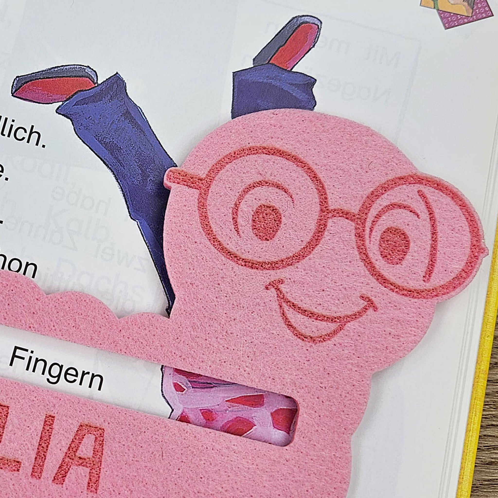 Personalisierte Lesehilfe "Bücherwurm" für Leseanfänger zum Schulstart, Einschulung, Schultüte, Schulanfang Grundschule
