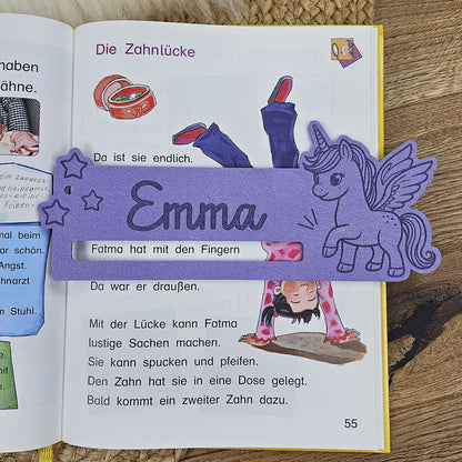 Personalisierte Lesehilfe "Einhorn/Pegasus/Alihorn" für Leseanfänger zum Schulstart, Einschulung, Schultüte, Schulanfang Grundschule
