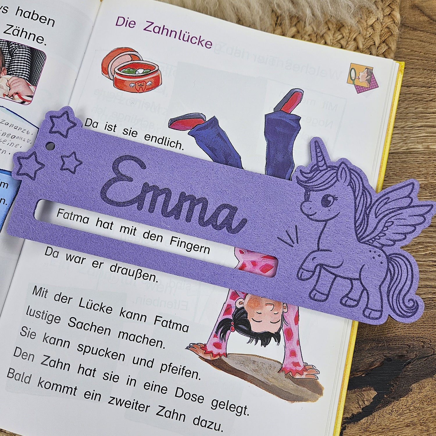 Personalisierte Lesehilfe "Einhorn/Pegasus/Alihorn" für Leseanfänger zum Schulstart, Einschulung, Schultüte, Schulanfang Grundschule