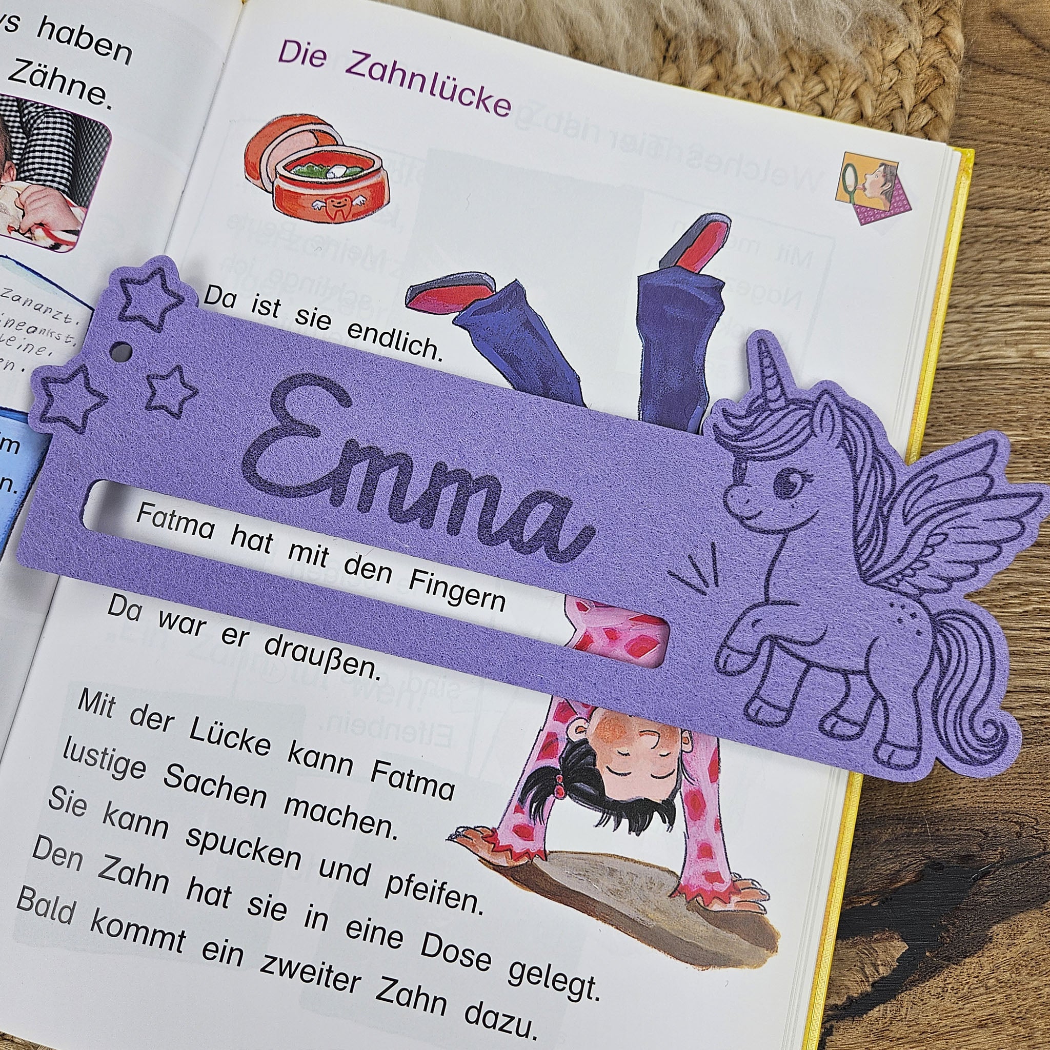 Personalisierte Lesehilfe "Einhorn/Pegasus/Alihorn" für Leseanfänger zum Schulstart, Einschulung, Schultüte, Schulanfang Grundschule