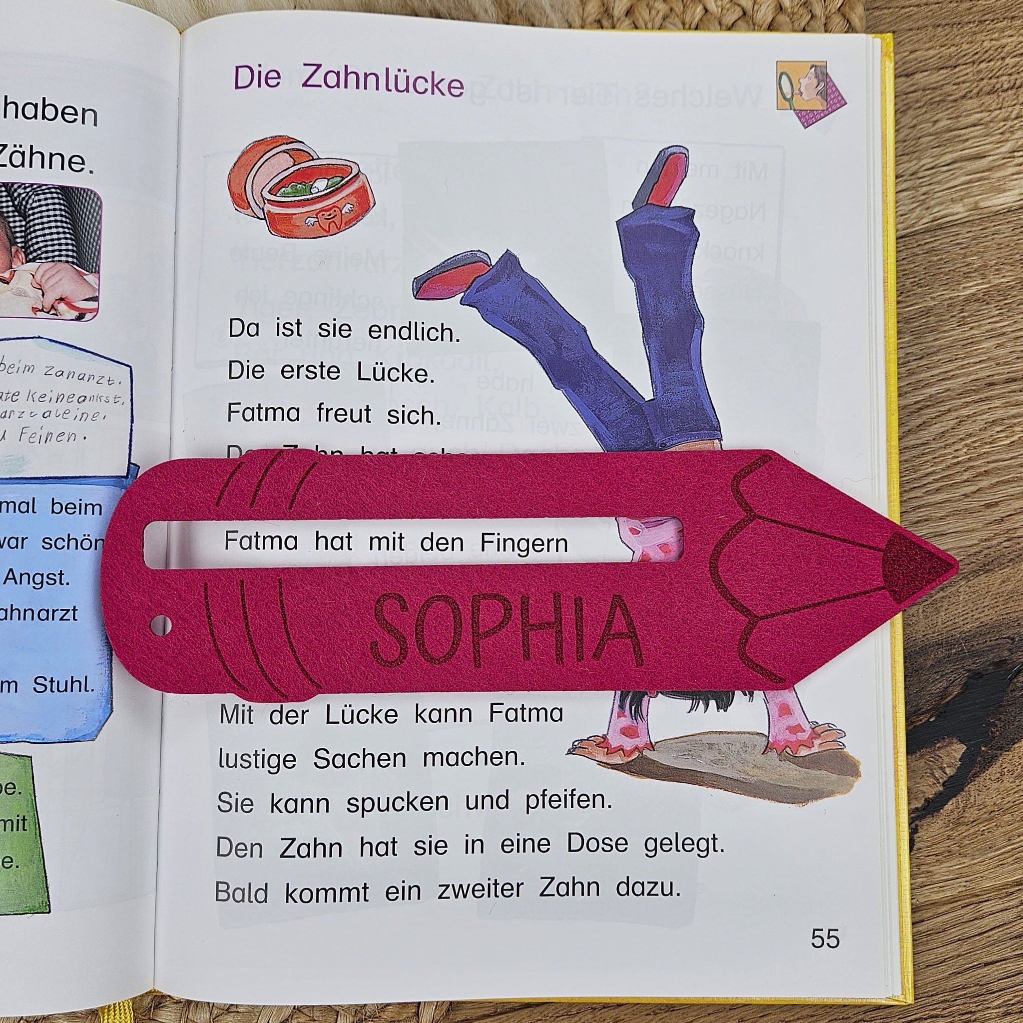 Personalisierte Lesehilfe "Buntstift" für Leseanfänger zum Schulstart, Einschulung, Schultüte, Schulanfang Grundschule