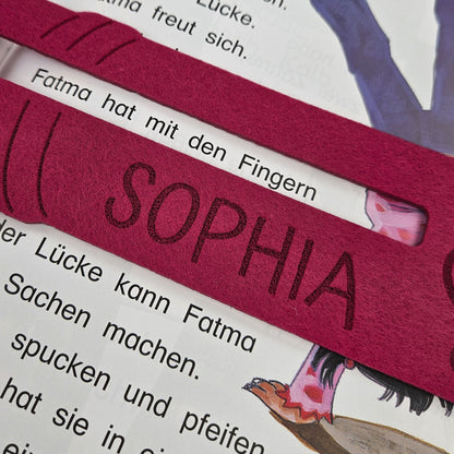 Personalisierte Lesehilfe "Buntstift" für Leseanfänger zum Schulstart, Einschulung, Schultüte, Schulanfang Grundschule