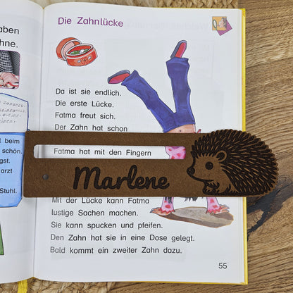 Personalisierte Lesehilfe "Igel" für Leseanfänger zum Schulstart, Einschulung, Schultüte, Schulanfang Grundschule
