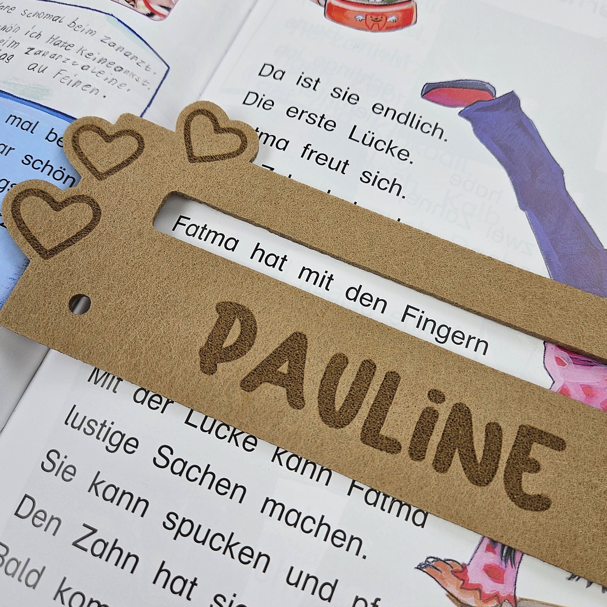 Personalisierte Lesehilfe "Rehkitz" für Leseanfänger zum Schulstart, Einschulung, Schultüte, Schulanfang Grundschule