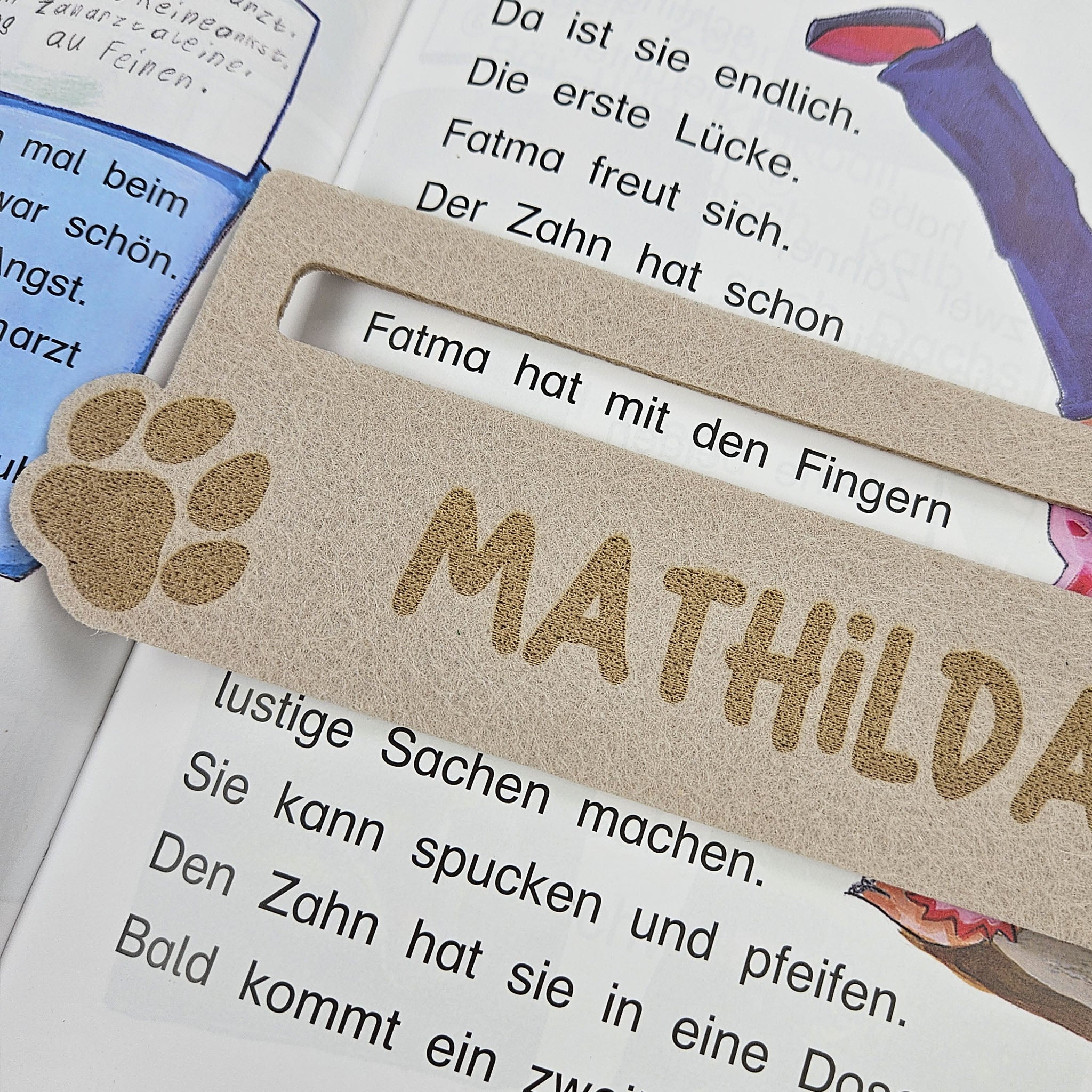 Personalisierte Lesehilfe "Hund" für Leseanfänger zum Schulstart, Einschulung, Schultüte, Schulanfang Grundschule