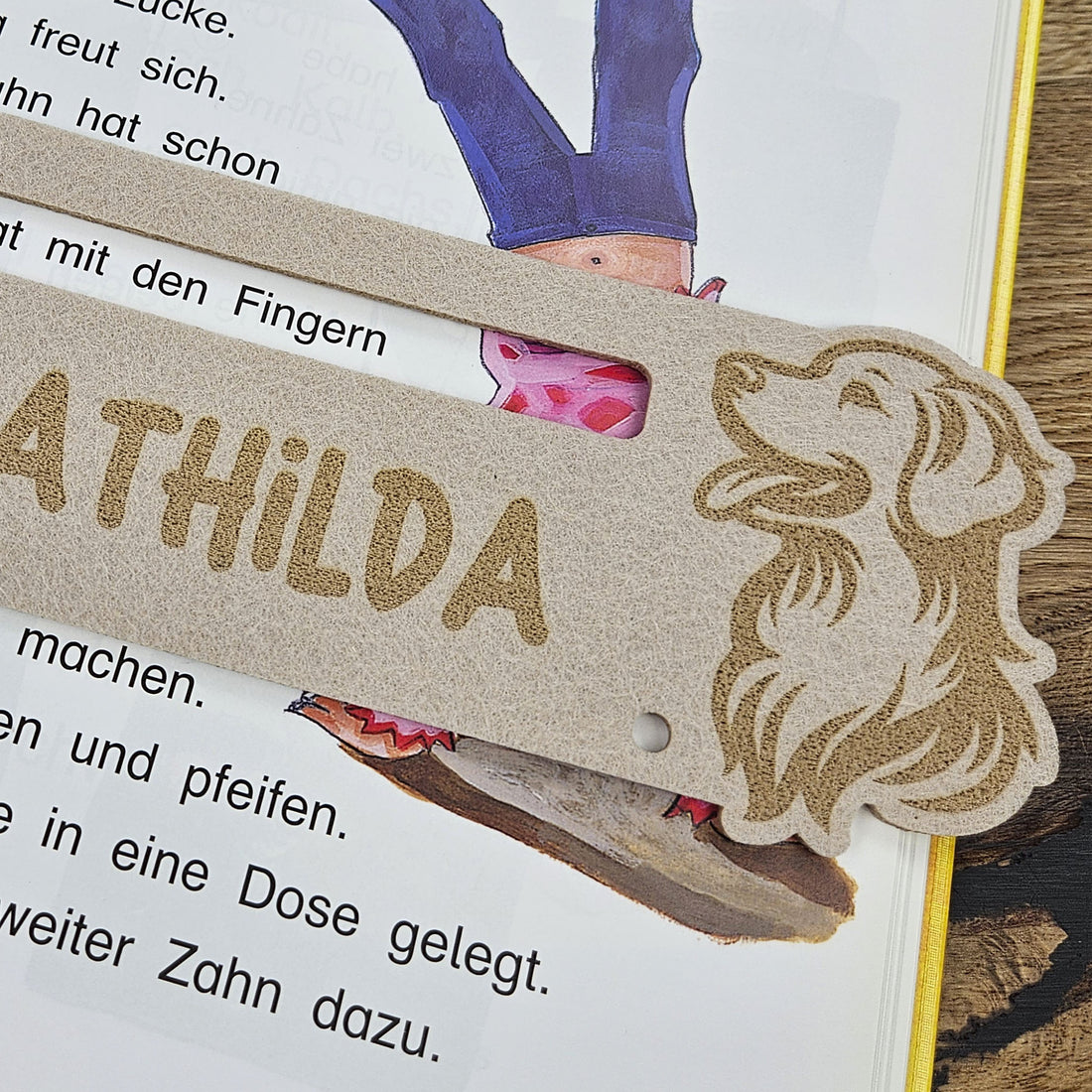 Personalisierte Lesehilfe "Hund" für Leseanfänger zum Schulstart, Einschulung, Schultüte, Schulanfang Grundschule