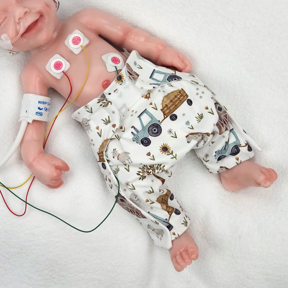 Adaptive Frühchen Hose "Bauernhof"