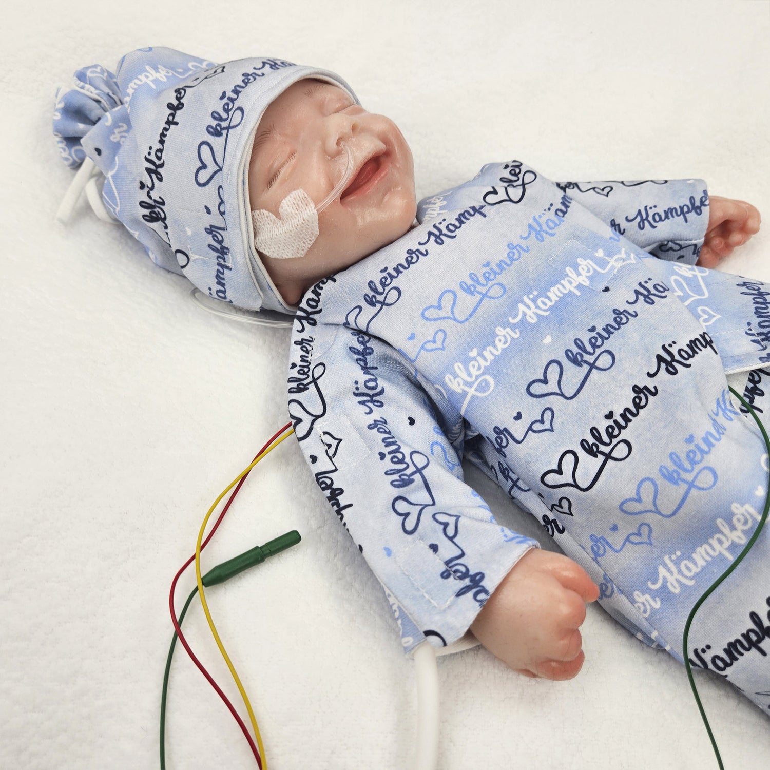 Adaptiver Frühchen Strampler "kleiner Kämpfer"