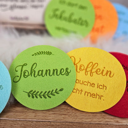 Personalisierte Meilensteine für Frühchen aus Filz