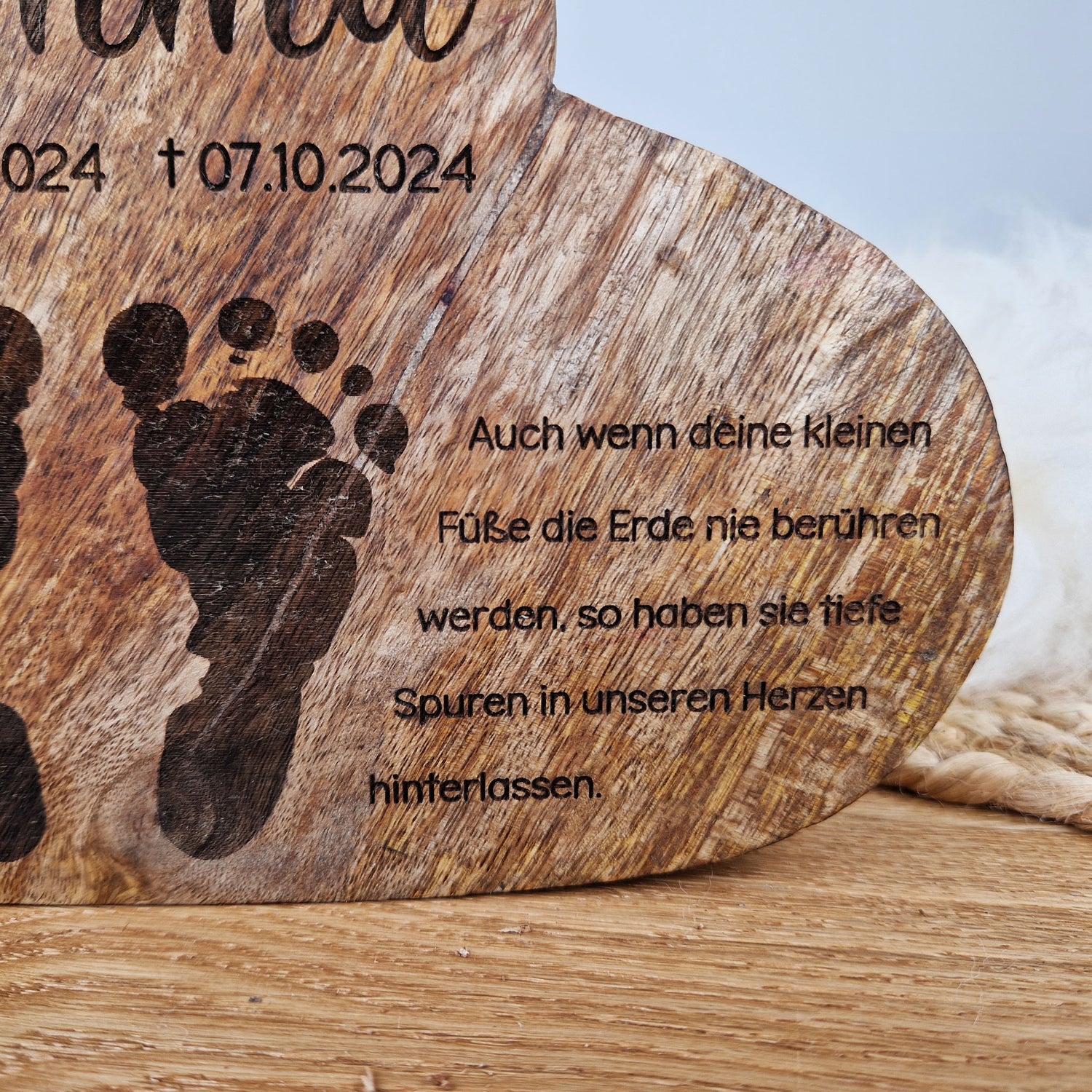 Großes, personalisiertes Holz Herz, Sternenkind Geschenk, Kondolenz, Anteilnahme, personalisiertes Geschenk,  Erinnerung, Frühchen, Frühgeburt (Kopie)