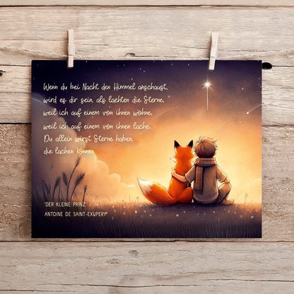 Karte Sternenkind "in den Himmel schauen" Kondolenzkarte / Trauerkarte / Beileidskarte Fehlgeburt Totgeburt Sternenkind