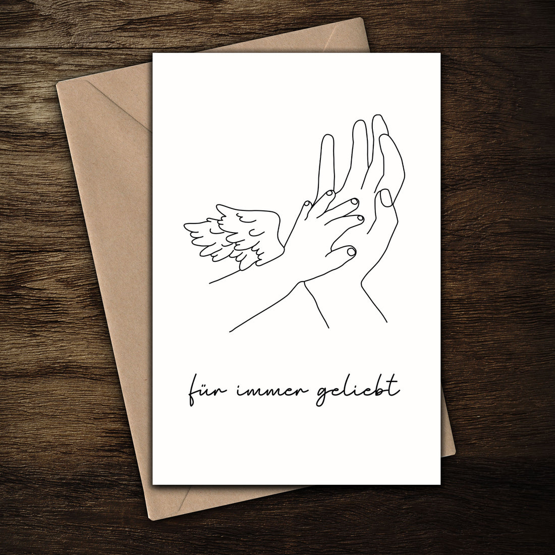 Karte Sternenkind "für immer geliebt" Kondolenzkarte / Trauerkarte / Beileidskarte Fehlgeburt Totgeburt