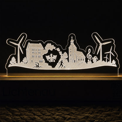 Skyline LICHTENAU - Tischlampe Stadt Lichtenau, Nachtlicht, Homdeko