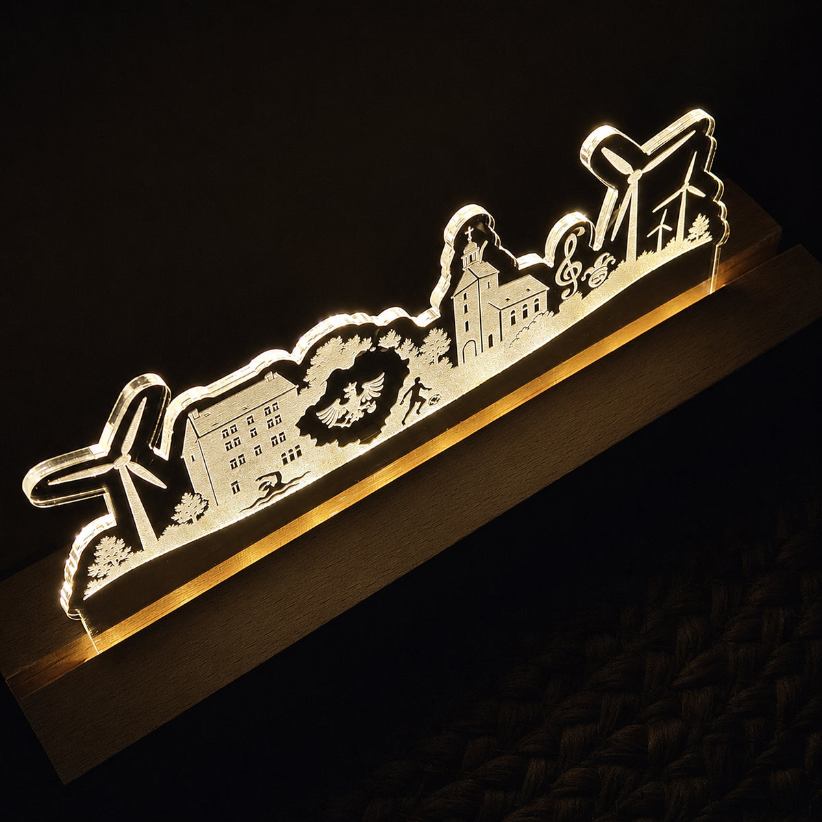 Skyline LICHTENAU - Tischlampe Stadt Lichtenau, Nachtlicht, Homdeko