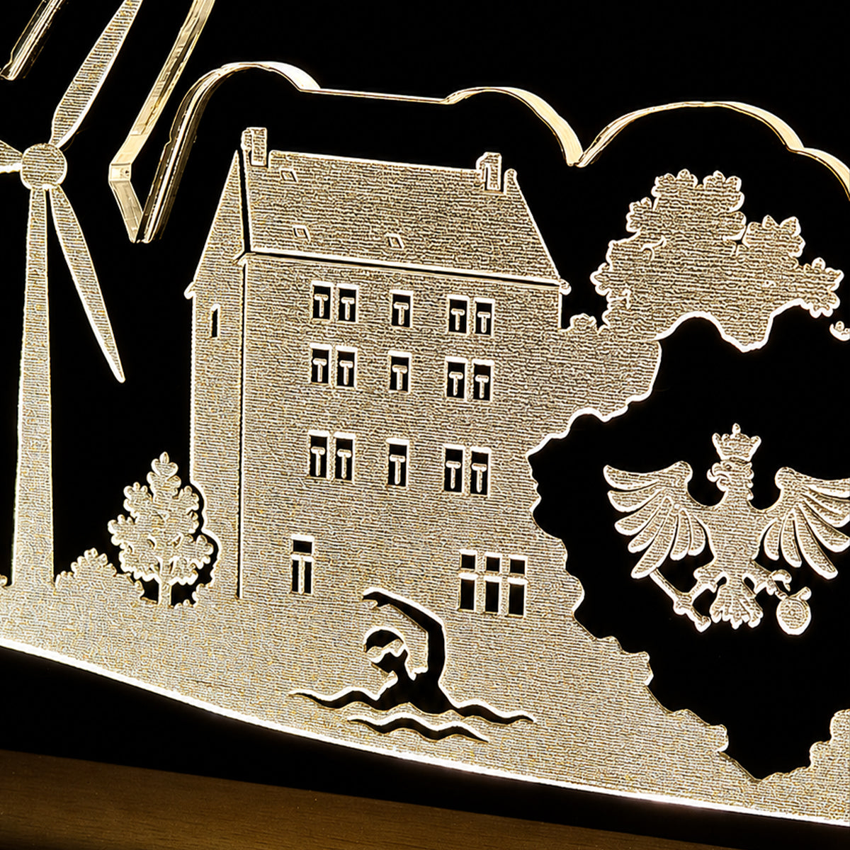 Skyline LICHTENAU - Tischlampe Stadt Lichtenau, Nachtlicht, Homdeko