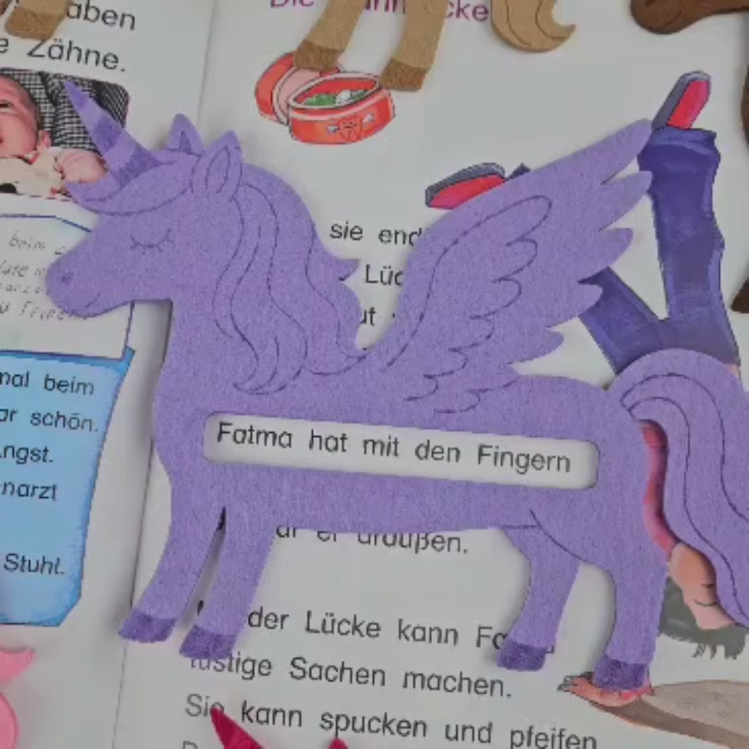 Große Lesehilfe Pegaus, Lesepegasus für Leseanfänger zum Schulstart, Lesepfeil Einschulung, Schultüte, Schulanfang Grundschule