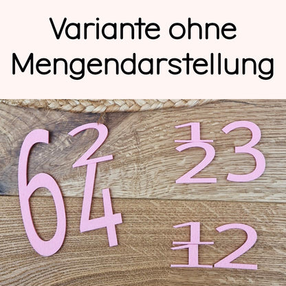 40 WertStapel-Zahlen ohne Mengendarstellung, Lernspiel zum Legen, Stapel, Vergleichen und Rechnen, 20 Farben